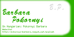 barbara pokornyi business card